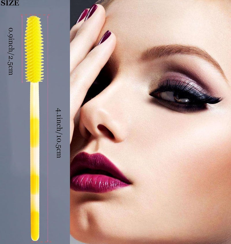 BIHRTC 100PCS Eyelashs Brush Mascara Wands Disposable Lip Applicators liner Brushes Makeup Tools Lip Brushes Eyelash Spoolies for Women Girls Salon Beauty Cosmetic Make Up Tool - Image 5